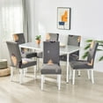 thumbnail image 4 of Printed Dining Chair Slipcovers,Super Stretch Modern Chair Covers Universal Removable Washable Anti-Dust Soft Spandex fabric Chair Protector for Living Room Hotel Banquet Restaurant Decor-2-C, 4 of 8