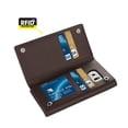 thumbnail image 3 of Reiko Genuine Leather Flip RFID Wallet Case for Galaxy S6 - Umber, 3 of 4