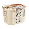 thumbnail image 3 of Xuniizn Laundry Basket, Collapsible Laundry Hamper & Large Storage Bin - Foldable Laundry Baskets with Handles, Space-Saving Laundry Hamper for Home, Dorm, Office, Plastic, Beige, 3 of 8