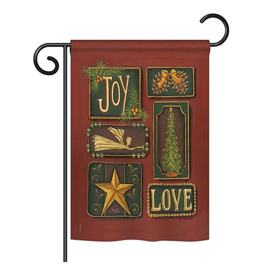Breeze Decor BD-XM-G-114184-IP-BO-DS02-US Joy & Love Winter - Seasonal Christmas Impressions Decorative Vertical Garden Flag - 13 x 18.5 in.