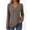 #003-Khaki, variant on Ounisa Long Sleeve Shirts for Women Tops V Neck Casual Top Comfortable Shirt Soft Basic Tees Women Blouses