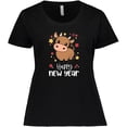 thumbnail image 3 of Inktastic Happy New Year Cute Ox Women's Plus Size T-Shirt, 3 of 5
