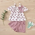thumbnail image 2 of GXWEA Summer Toddler Girl Clothes 4T Girl Clothes Toddler Baby Girls Summer Clothes Outfits Ruffle Camisole Spot Dot Tops And Shorts Girl Clothing Pink 18-24 Months, 2 of 9