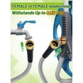 5ft Female to Female Short Garden Hose with Brass Fittings - Stainless ...