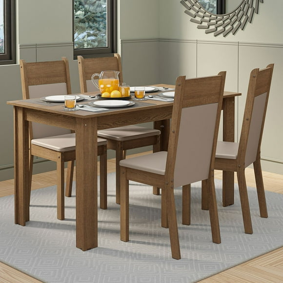 Juego de Comedor con Mesa y 4 Sillas Madesa 5009 MC