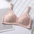thumbnail image 5 of SMihono Fashion Lace Frame Post Mastectomy Lumpectomy Pocket Bra Beautiful Back Backless Sexy Seamless Push-Up Underwear Everyday Bras Pink M, 5 of 5