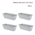 thumbnail image 1 of EIMELI Plastic Flower Pots Family Balcony Plants Vegetables Large Rectangular Grooves Pots for Flower Glasses Home Garden Accessories, 1 of 2