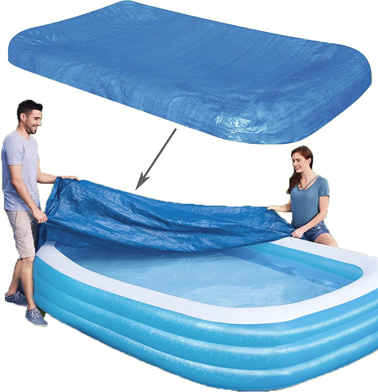 Rectangular pool cover, inflatable pool cover, pool cover, dust and
