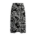 thumbnail image 7 of Difdany Women's Bohemian A-Line Elastic Waist Flowy Midi Skirt with Pockets Gray L, 7 of 7