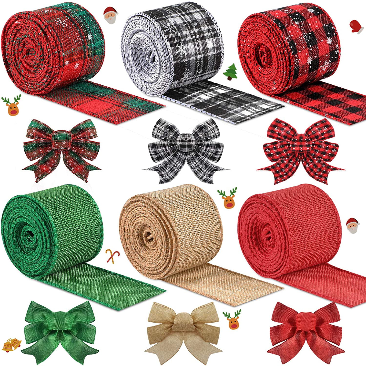 burlap snowflake ribbon