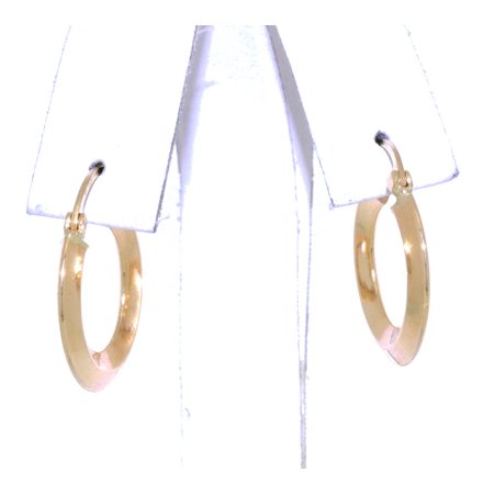 14K Yellow Gold Hoop Earrings