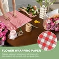 thumbnail image 4 of Uxcell Flower Gift Wrapping Paper, Plaid Waterproof Bouquet Paper Wrap Florist Supplies Packaging Floral Paper Red, 4 of 7