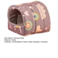 thumbnail image 7 of UDIYO Hamster Nest Printing Semi-closed Soft Big Space Comfortable Keep Warm Practical Elephant Pattern Hamster Bed for Winter, 7 of 7
