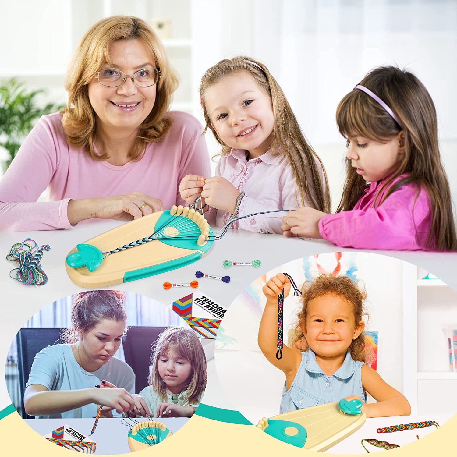 Iflove Friendship Bracelet Making Kit,Arts Crafts for Child Kids 6-12 Years,DIY Bracelet Making Kit Girls
