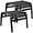 Black, variant on Patio Outdoor Ottoman Assembled Aluminum Footstools Small Seat Side Table Footrest for Balcony, Poolside 2 Set Black