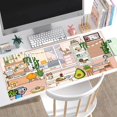 thumbnail image 2 of Cute Bakery Desk Mat Kawaii Mousepad, Cute Japanese Anime Street Aesthetics Gaming Desk Pad XXL, Pastel Brown and Green Plants Mouse Pad Office Decor Computer Mat Keyboard Mouse Mat 31.5" x 15.75", 2 of 6
