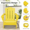 thumbnail image 6 of JUSTLET Adirondack Chair, 4PC Plastic Folding Outdoor Patio Chairs, Outside HDPE Chairs for Lawn, Yard, Yellow, 6 of 9