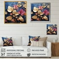 thumbnail image 4 of Designart "Winter'S Charm In Gold And Blue Leaves I" Leaves Wall Art Prints, 4 of 7