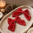 thumbnail image 4 of 2026 Christmas Home Party Decoration 2PC Christmas Bow Decoration Suitable For Christmas Trees Wreaths Door Wall Decorations And Festive Home Party Arrangements Celebration Party Supplies, 4 of 4