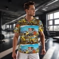 thumbnail image 3 of Wukai Different Construction Site Vehicles Print Men's Short-Sleeved Mesh T-Shirt,Quick-Dry Short Sleeve Workout T-Shirt-X-Small, 3 of 8