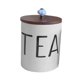 thumbnail image 4 of Recipiente de cerámica con tapa para guardar té, bote hermético de cocina con decoración rústica para dormitorio, restaurante y oficina. Tapa marrón de 13 l, 4 of 9