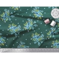 thumbnail image 3 of Soimoi Velvet Fabric Leaves & Madhabilata Floral Print Sewing Fabric Yard 58 Inch Wide, 3 of 3
