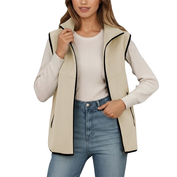 Gaexia Vest for Women Dressy,Winter Thermal Reversible Vest Heavyweight Warm Lined Outerwear Jacket Alternative Core Insulation Activewear