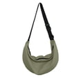 thumbnail image 1 of CNKOO Men Backpack Crescent Shape Zipper Closure High Capacity Solid Color Adjustable Strap Daily Storage Unisex Travel Outdoor Men Messenger Bag Student Supply, 1 of 11