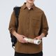 thumbnail image 1 of Blusa y camisa de manga larga con cuello vuelto para hombre, estilo casual, color liso, bolsillos cargo, botones y cremallera, blusa de manga larga con cuello vuelto, blusa de poliéster para hombre, 1 of 3