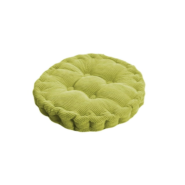 Yuarrent Almohadillas redondas de pana para silla, asiento y cálido, cojín Tatami, sillas de comedor gruesas, almohada para el suelo, Decoración del hogar Verde