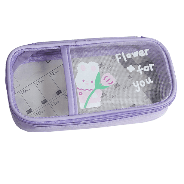 Estuche para lápices, estuche para bolígrafos, caja transparente para rotuladores, caja de almacenamiento multifuncional, caja transparente para maquillaje, regalo escolar Ofspeizc CPB-DE-LYY2446-3