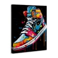 thumbnail image 2 of Stupell Industries Eclectic Graffiti Sneaker on Black Canvas Art, 16 x 20, by Creative Studio, 2 of 8
