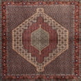 thumbnail image 1 of Ahgly Company Indoor Square Traditional Dark Almond Brown Persian Area Rugs, 3' Square, 1 of 6