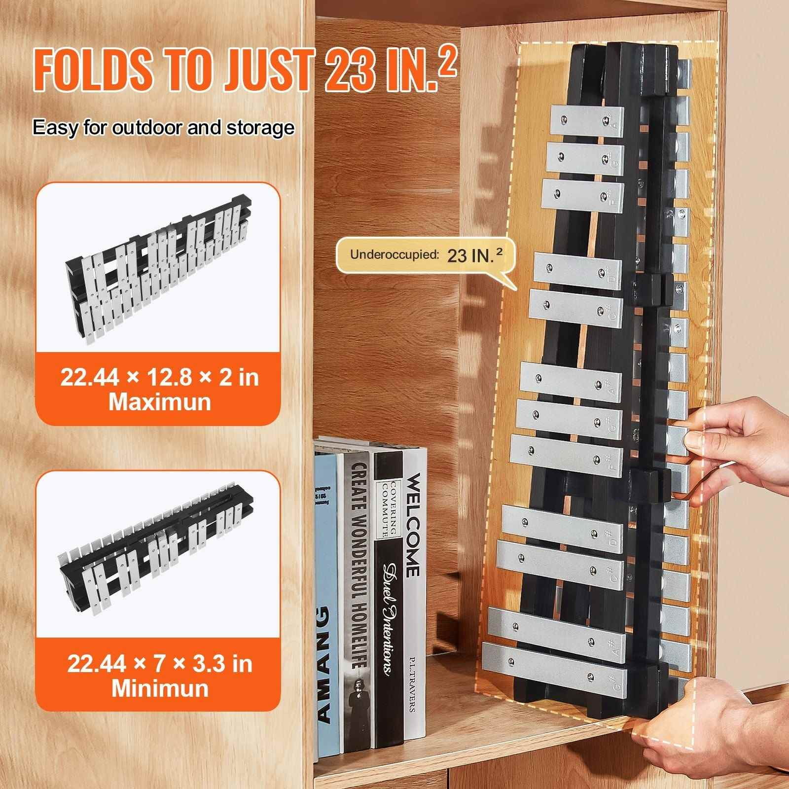 30 Note Glockenspiel Xylophone Bell Kit, Percussion Instrument with Mallets, Drum Sticks and Carrying Bag, Professional Glockenspiel Xylophone Percussion Instrument Set for Students & Adults