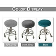 thumbnail image 3 of KBOOK Velvet Bar Stool Cover Round Stool Cushion Slipcover for Dining Room Barstool (Blue, 4PCS), 3 of 6