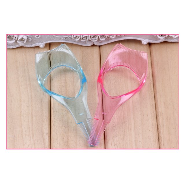 2Pcs Plastic 3 in 1 Makeup Cosmetic Eyelash Tool Upper Lower Eye Lash Mascara Guard Applicator Guide Helper with Eyelash Comb