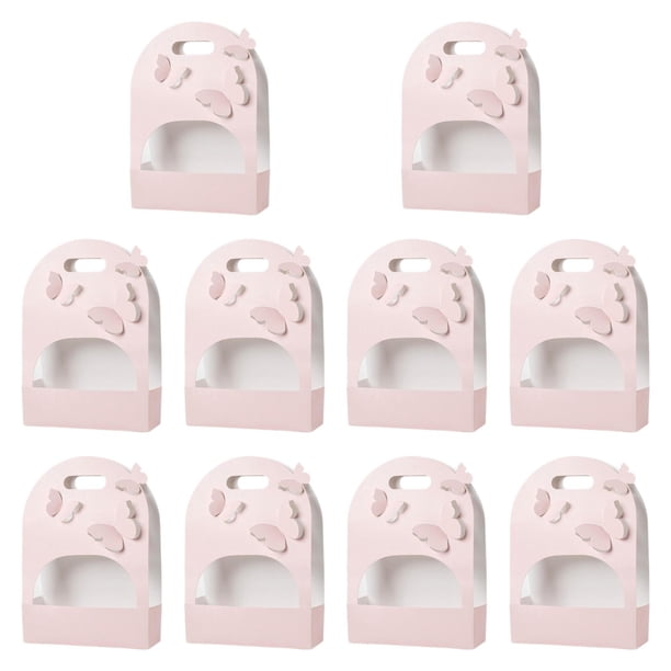 10x caja de flores de mariposa, caja de regalo, decoraciones decorativas, caja de embalaje de flores versátil, caja de papel de regalo de flores para Rosa