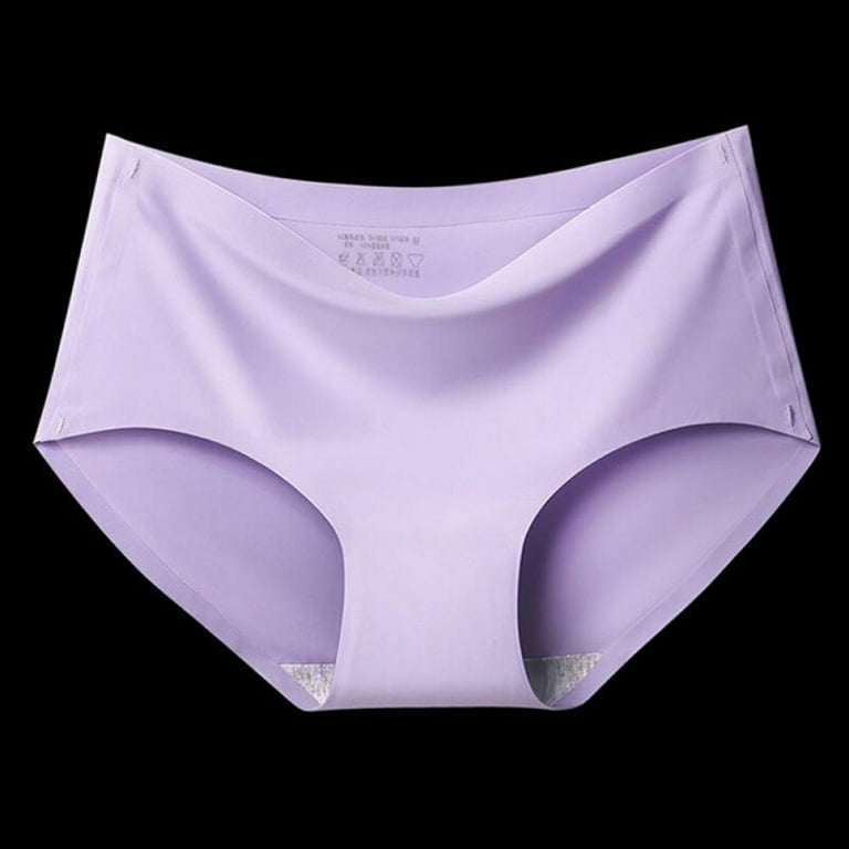 Women Seamless Underwear Mid Waist Panties Ice Silk Lingerie Breathable  Comfortable Briefs Skin-Friendly Underpant