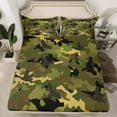 thumbnail image 2 of Castle Fairy Animal Mallard Duck 4 Pieces Queen Sheet Sets for Female Men,Abstract Camo Ultra Soft Flat Sheet,Geometric Camouflage Queen Fitted Sheet,Breathable Home Decor, 2 of 7