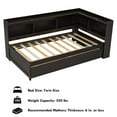 thumbnail image 5 of Bellemave Twin Size Platform Bed with Bookcases Headboard and Storage Shelves L-shaped Bookcases Bed with Drawers and Charging Station , No Box Spring Needed (Twin, Espresso), 5 of 11