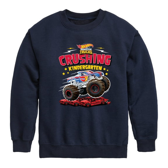 Hot Wheels - Crushing Kindergarten - Youth Crewneck Fleece Sweatshirt