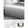 thumbnail image 6 of Dark Gray Twim Size Flat Sheet, Wrinkleproof & Fadeproof Cooling Flat Bed Sheet Only, Gradient White Abstract Minimalist Stripe Breathable Soft Bedding Top Sheets 66 x 96 Inches, 6 of 8