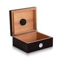 thumbnail image 3 of Walnut Wooden Glass Top Cedar Lined Cigar Humidor, 3 of 3