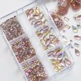 thumbnail image 3 of 6 Grid Mixed Nail Rhinestones,Nail Gems Stones Nail Diamonds,3D Nail Crystal for Manicures Nail Art Supplies Accessories, 3 of 4