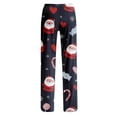 thumbnail image 6 of Lumtrix Christmas Pajamas Pants Women Fashion Festive Print Pjs Pants Cute Drawstring Waist Lounge Pant Wide Leg Trousers with Pocket Multicolor S, 6 of 6