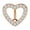 Rose gold, variant on 1PC Sexy Heart Shaped Zirconia Belly Button Ring Navel Barbell Piercing Jewelry-Rose gold