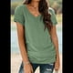 thumbnail image 4 of Camiseta Informal de Mujer con Cuello en V, Verde , Talla XXL, 4 of 9