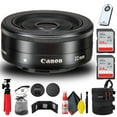 thumbnail image 1 of Canon EF-M 22mm f/2 STM Objectif + (2) Accessoires de Carte SD 64 Go (Ensemble)-(Modèle Intl.), 1 of 7