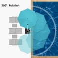 thumbnail image 4 of PURPLE LEAF 13FT Deluxe Round Patio Umbrella, Large Offset Cantilever Umbrella with 360° Rotation, Turquoise Blue, 4 of 14