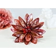 thumbnail image 2 of Pretty Red Water Lily Mother of Pearl Pin-Brooch for Female Anniversary, 2 of 7
